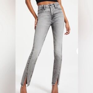 Good American High Waist Split Hem Jeans